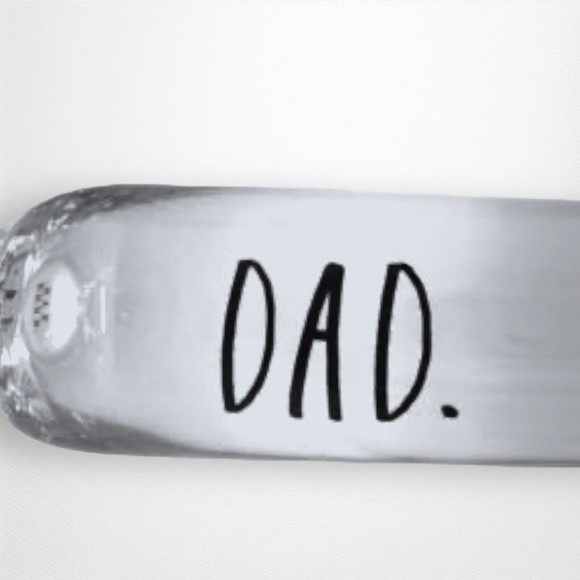 Rae Dunn Stemless Champagne Flute Wine Glass DAD. 10oz Clear Replacement EUC - Picture 2 of 7